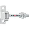 KOTARBAU® Cardini Per Cancello - Acciaio - 130 mm M16 - Argento - Cardine Regolabile per Cancello - Cerniera Zincata - Per Cancelli Da Giardino E Legno - Cerniere Portone Ferro
