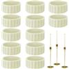 HINGTAI 12 pezzi di guarnizioni per candele coniche in silicone, supporti verticali per piccoli accessori, protezioni elastiche per matrimoni e feste,Grippers per Candele Taper Candle Hugger