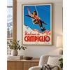 MADONNA DI CAMPIGLIO Poster Vintage Sci Dolomiti Trentino Montagna Stampa Arredo