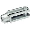 cyclingcolors estremità del pistone Forcella Femmina con Perno Acciaio zincato DIN 8140 71752 Fissaggio Testata Sicurezza Universale Veicolo Ganascia Cilindro Pneumatico, M5 x 20mm