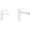 Parama Coppia miscelatori lavabo 13cm e bidet bianco opaco senza scarico | Margot