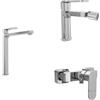 Parama Set miscelatori lavabo alto bidet miscelatore esterno doccia cromato | Margot