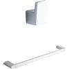 Parama Set da bagno 2 accessori cromato: appendino a muro, porta asciugamani 35cm | Brush