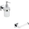 Parama Set da bagno 2 accessori cromato: dispenser sapone, porta rotolo | Wash