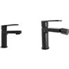 Parama Coppia miscelatori lavabo 13cm e bidet nero opaco senza scarico | Margot