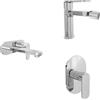 Parama Set miscelatori lavabo ad incasso placca stondata bidet miscelatore doccia monocomando cromato | Margot