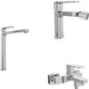 Parama Set miscelatori lavabo alto bidet miscelatore esterno vasca cromato | Margot