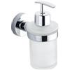 Parama Dispenser sapone a muro in zinco cromato e bicchiere in vetro | Hook