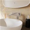 Parama Miscelatore lavabo ad incasso placca squadrata nickel spazzolato | Meryl