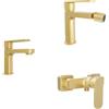 Parama Set miscelatori lavabo 13cm bidet miscelatore esterno doccia oro spazzolato | Margot