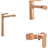 Parama Set miscelatori lavabo alto bidet miscelatore esterno doccia rame spazzolato | Margot