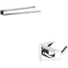 Parama Set da bagno 2 accessori cromato: porta asciugamani orientabile, doppio appendino | Wash