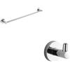 Parama Set da bagno cromato 2 accessori: porta asciugamani 52cm e appendino singolo | Hook