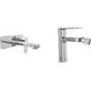 Parama Coppia miscelatori lavabo ad incasso placca squadrata bidet senza scarico cromato | Margot