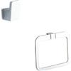 Parama Set da bagno 2 accessori cromato: appendino a muro, porta asciugamani ad anello | Brush