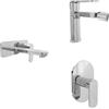 Parama Set miscelatori lavabo ad incasso placca squadrata bidet miscelatore doccia monocomando cromato | Margot