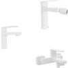 Parama Set miscelatori lavabo 13cm bidet miscelatore esterno vasca bianco opaco | Margot