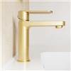Parama Miscelatore lavabo senza scarico oro spazzolato altezza 16cm | Margot