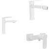 Parama Set miscelatori lavabo 16cm bidet miscelatore esterno doccia bianco opaco | Margot
