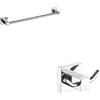 Parama Set da bagno 2 accessori cromato: porta asciugamani 38cm, doppio appendino | Wash
