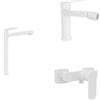 Parama Set miscelatori lavabo alto bidet miscelatore esterno doccia bianco opaco | Margot