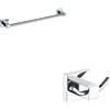 Parama Set da bagno 2 accessori cromato: porta asciugamani 45cm, doppio appendino | Wash