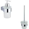 Parama Set da bagno 2 accessori cromato: dispenser, porta scopino | Brush