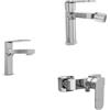 Parama Set miscelatori lavabo 13cm bidet miscelatore esterno doccia cromato | Margot