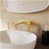 Parama Miscelatore lavabo ad incasso placca squadrata oro spazzolato | Meryl