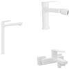 Parama Set miscelatori lavabo alto bidet miscelatore esterno vasca bianco opaco | Margot