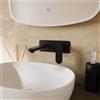 Parama Miscelatore lavabo ad incasso placca squadrata nero opaco | Meryl