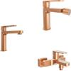 Parama Set miscelatori lavabo 16cm bidet miscelatore esterno vasca rame spazzolato | Margot