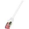 LogiLink CAT6 S/FTP Patchkabel AWG27 PIMF weiß 0,25m [CQ2011S]