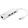 Level one Adattatore LevelOne USB-C -> GBit-LAN + USB3.0-Hub [USB-0504]