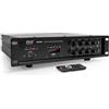 Pyle Amplificatore Audio Bluetooth 500Watt Mixer PA da Rack | Display LED | Ingressi USB Aux e Mic | Uscita Ottica e Coassiale | Uscita 70V/100V | Telecomando Incluso