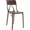 Kartell - Sedia impilabile A. I. - Marrone - PMMA riciclato - Designer Philippe Starck