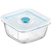 Bormioli Rocco 12x12 cm - Frigoverre Smart Contenitore Per Alimenti Quadrato Con Valvola Salva Freschezza In Vetro
