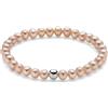 Miluna - Bracciale Argento 925‰ con perle vere arancio 5,5-6mm, PBR3036