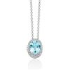 Miluna - Collana con Gemma del Cielo Ovale e Topazi Bianchi in Argento CLD5441