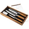Forged Set di coltelli forgiati Olive - 3 pezzi - coltello da chef, mannaia e coltello multiuso