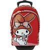 Hello Kitty-My Melody Zaino Trolley Scuola Sganciabile Ampio In Poliestere