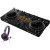 Pioneer DJ DDJ-REV1 2-Channel DJ Controller Serato Scratch Headphone Nero Rosa