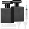 Maxumille 2 Pz Atomizzatore Profumo 50ml, Boccetta Profumo in Vetro Nero Ricaricabile, Boccette Profumi Vuoti da Viaggio con Funnel, Imbuto, Siringa, Flacone Spray per Oli Essenziali Alcolici