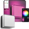 Philips Hue Scenova Applique LED per esterni, Quadrata | White and Color Ambiance, CCT 2.000-6.500 K, Resist. a UV, IP44, Luce soft, Decoraz. giardino, Alexa, Google Home, Apple Home