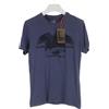 North Coast Super Slim Fit T-Shirt Uomo Medio Manica Corta Girocollo Collare Blu