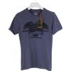 NORTH COAST T-Shirt Super Slim Da Uomo SMALL A Maniche Corte Con Motivo Blu