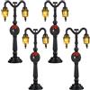 DIELIANHUA 4 Pezzi Lampioni Miniatura, Lampioni Stradali A LED, Mini Lampione Natalizi, Accessori per Giardini Fatati, Decorazioni Paesaggistiche In Miniatura per Case Delle Bambole/D
