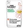 Gourmet Purina Gourmet Nature's Creations Soup Umido Gatti Salmone Naturale Guarnito con Verdure, 32 Buste da 40g