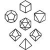 LYNX DND Decor - Profilo dei 7 Dadi in Legno, Decorazione a Parete, Dungeons & Dragons Artwork Poster, Accessori GDR/RPG Geek Fantasy per la Casa, Regalo Uomini/Donne, D&D/Gioco da Tavolo per Ogni Stanza