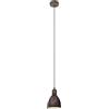 Eglo lampada a sospensione Priddy 1, lampada vintage a sospensione | industriale a 1 fiamma, lampada a sospensione retrò in acciaio, colore: rame antico, attacco: E27